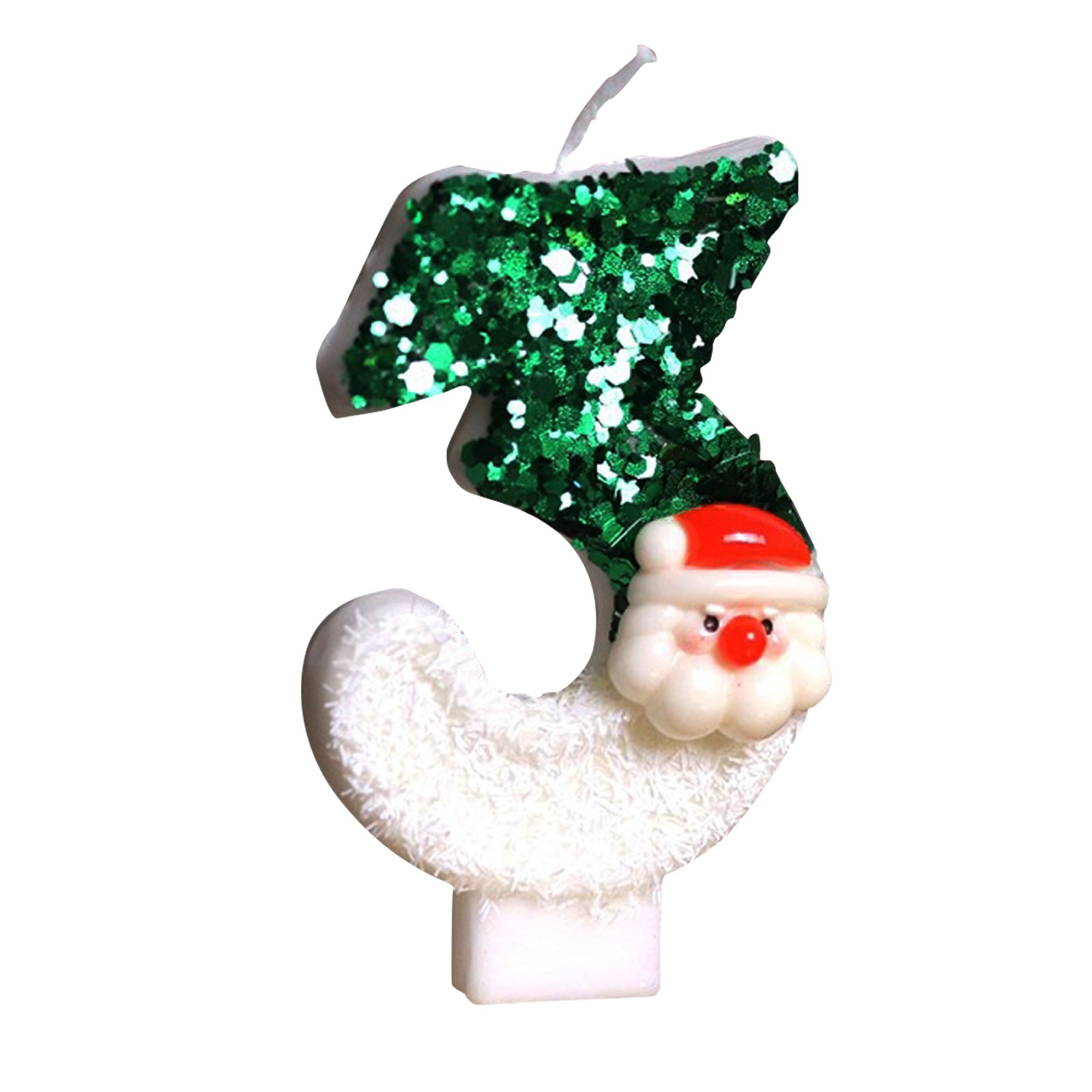 Candle For Supplies - 0-9 Numbers Santa Claus Cake Candle