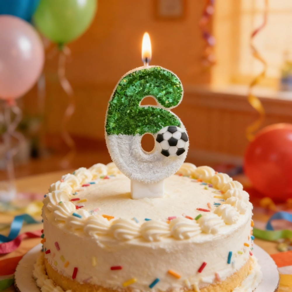 Candle For Supplies - Football Shape Number Cake Candles 0-9Creative