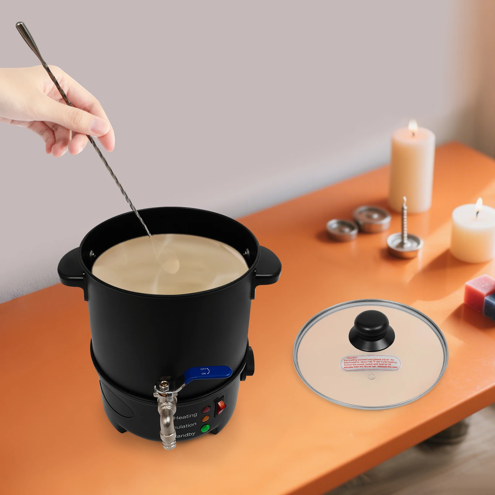 Wax Melting Pot - 4L Electric Wax Melter, 600W 120V