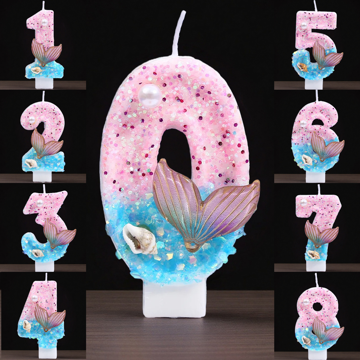 Gradient Blue Shell Pearl Crea - Candle For Supplies บทวิจารณ์และราคา
