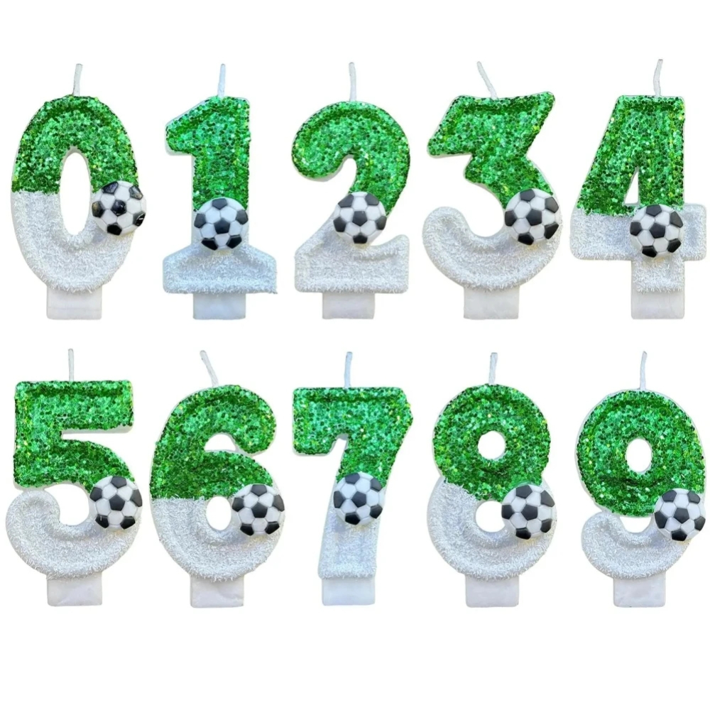 Football Shape Number Cake Can - Candle For Supplies บทวิจารณ์และราคา