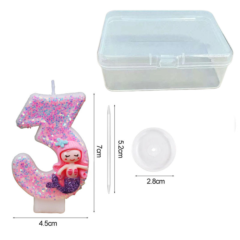 Creative Pink Mermaid 0-9 Digi - Candle For Supplies บทวิจารณ์และราคา