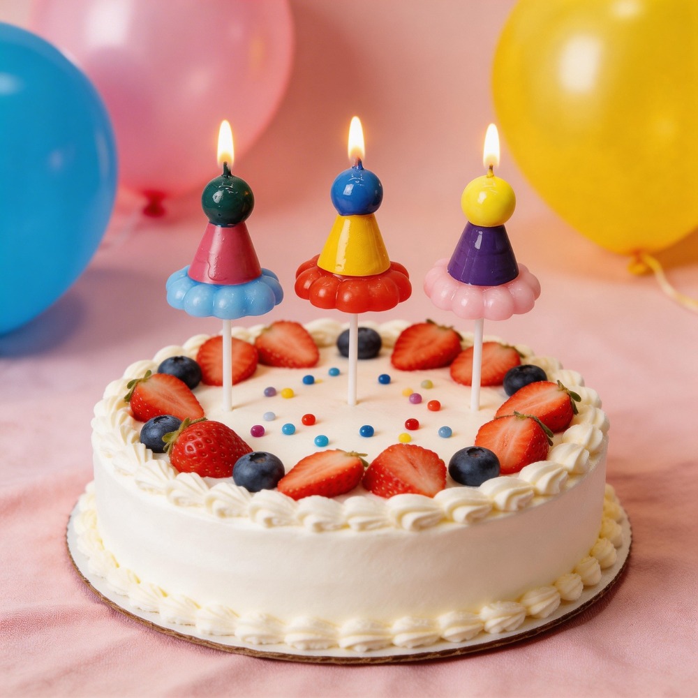 3PCS Party Hat Birthday Candle - Candle For Supplies บทวิจารณ์และราคา