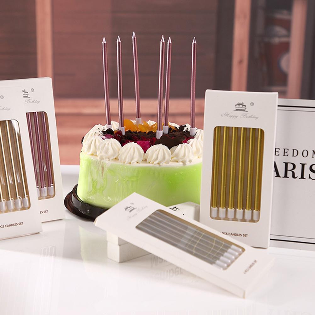 6/18pcs Metal Gold Silver Birt - Candle For Supplies บทวิจารณ์และราคา