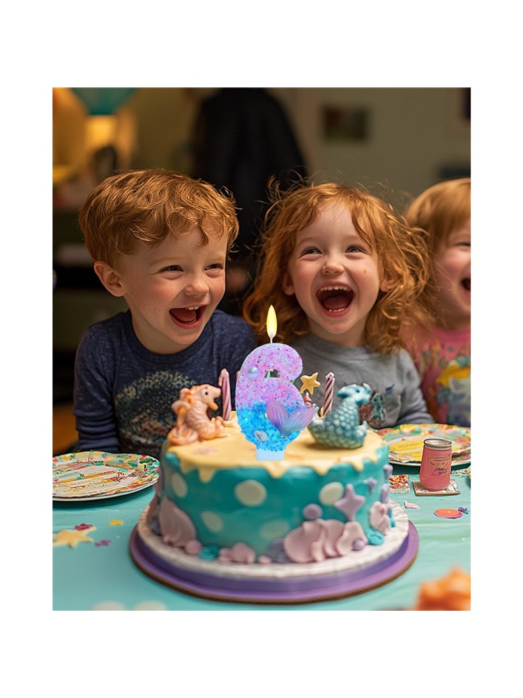 Mermaid Themed Birthday Candle - Candle For Supplies บทวิจารณ์และราคา